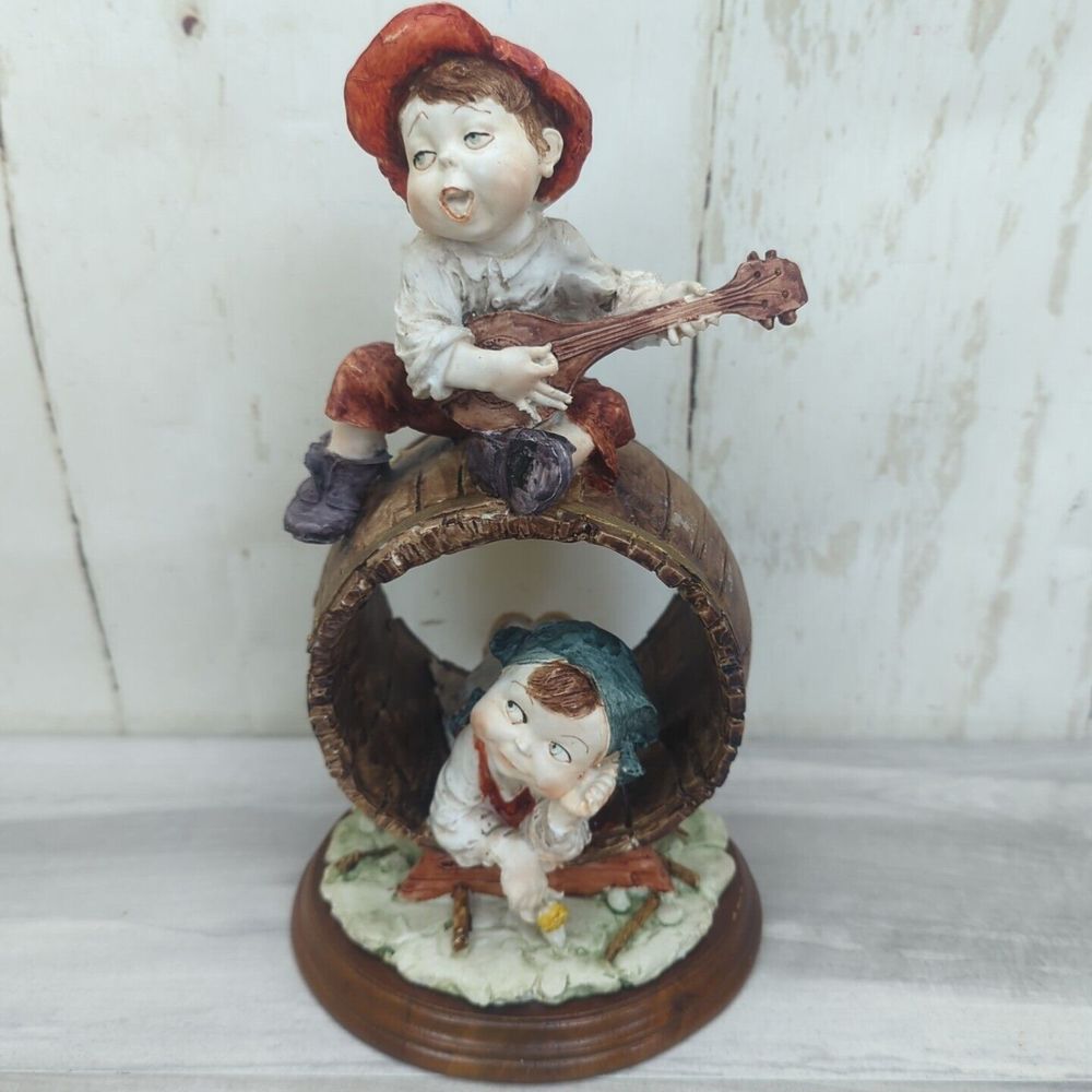 Giuseppe Armani Figurine “The Barrel” Kids In The Barrel - ** Flaw **